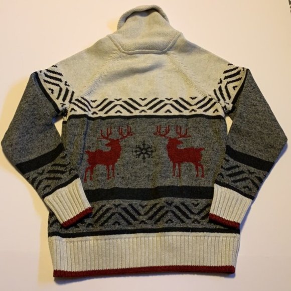 🆕 Wind River Grey and Red Knit Zip Up Sweater - Women’s Size Medium - Picture 3 of 9